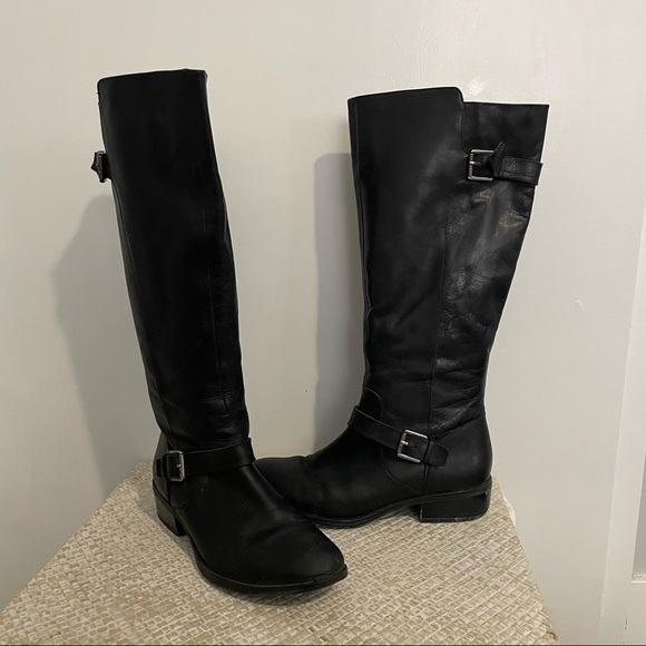 Ralph Lauren Black Leather Riding Boots - Picture 2 of 5